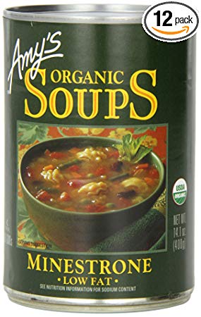 Amy's Organic Soups, Low Fat Minestrone, 14.1 Ounce (Pack of 12)