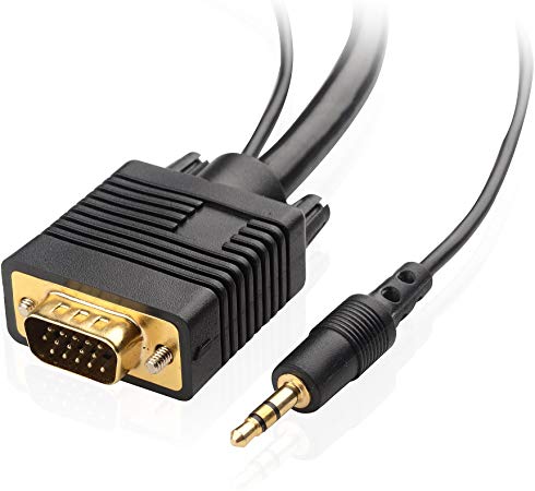 Cable Matters VGA Cable with Audio (SVGA Monitor Cable with 3.5mm Stereo Audio) 3 Feet