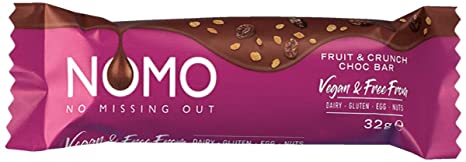 Vegan Fruit & Crunch Chocolate Bar (NOMO) 24 x 32g