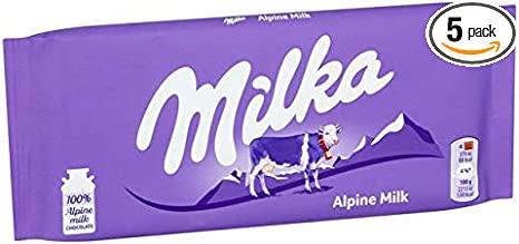 Milka Alpine Milk Original Chocolate 100g (5 Bars)