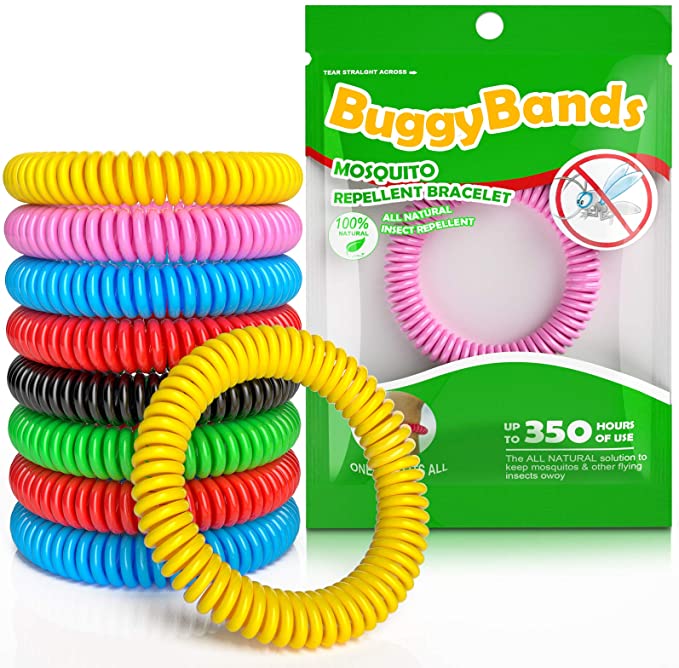 BuggyBands Mosquito Repellent Bracelets, 48 Pack Individually Wrapped, DEET Free, Natural and Waterproof Band
