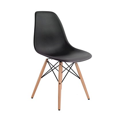 Charles Bentley High Quality Retro Designer Lounge Dining Chair - Black (Multiple Colours Available)