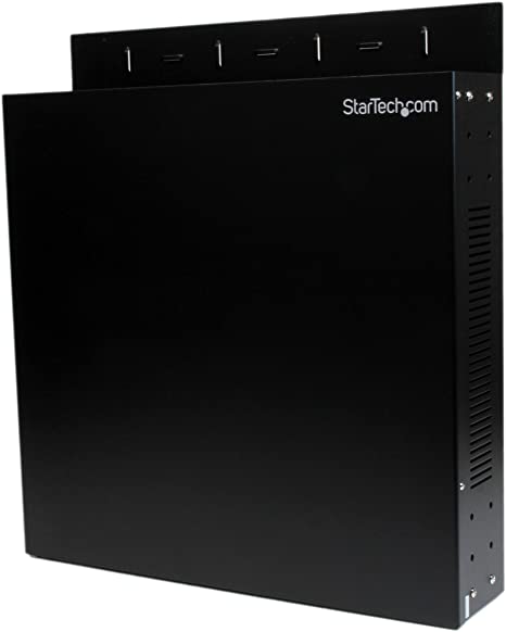 StarTech.com 2U Vertical Wall Mount Mount Server Rack - Low-profile 2 Post Server Cabinet for Switch, Router or Network Equipment - 61.2 lbs capacity (RK219WALVO),Black