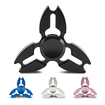 Mottop Fidget Hand Spinner Triangle Alaminium Focus Toy, reducing stress and anxiety for EDC/ADD/ADHD adults and Kids (BLACK)