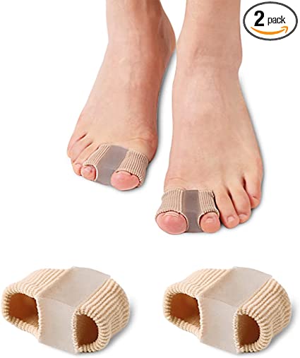 Bunion Toe Separators for Overlapping Toes Women Men, Gel Toe Spacers Bunion Corrector with 2 Loops for feet (2PC)