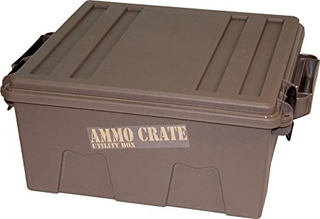 2 x MTM ACR8-72 Ammo Crate Utility Box with 7.25" Deep, Large, Dark Earth