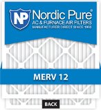 Nordic Pure 16x20x1M12-6 MERV 12 Pleated Air Condition Furnace Filter Box of 6