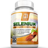 BRI Nutrition Selenium 180ct 200mcg Vegetable Formula - Superior Absorption Supplement - Essential Trace Mineral to Support Thyroid Prostate and Heart Health - Yeast Free - Made in the USA