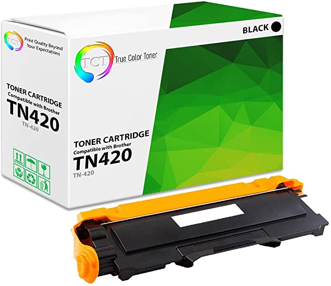 TCT Premium Compatible Toner Cartridge Replacement for Brother TN-420 TN420 Black Works with Brother HL-2220 2230 2240 2270 2280, MFC-7360 7460 7860, DCP-7060 7065 7070 Printers (1,200 Pages)