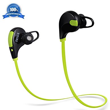 Atill Bluetooth Headphones, In-Ear Sweatproof Running Wireless 4.1 Earphones with Mic for Smartphones - Green
