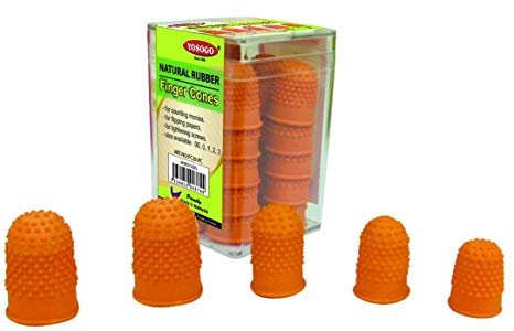 Pack of 20 Studded Rubber Finger Cone Thimblettes in 5 sizes For Note Counting and Page Turning