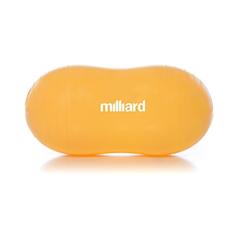 Milliard Anti-Burst Peanut Ball Approximately 23x12" (60x30cm) Physio Roll for Exercise, Therapy, Labor Birthing and Dog Training