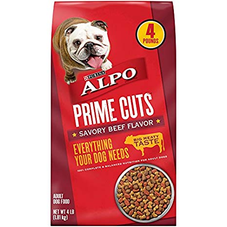 Purina Alpo Prime Cuts Savory Beef Flavor Adult Dry Dog Food - (4) 4 Lb. Bags