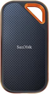 SanDisk 4TB Extreme PRO SSD portátil, USB-C USB 3.2 Gen 2x2, Memoria de estado sólido NVMe externa, hasta 2000 MB/s, Clasificación IP65 de resistencia al agua y al polvo