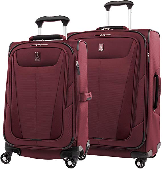 Travelpro Maxlite 5 Lightweight Checked Medium 25" Expandable Softside Luggage Burgundy, 25-inch