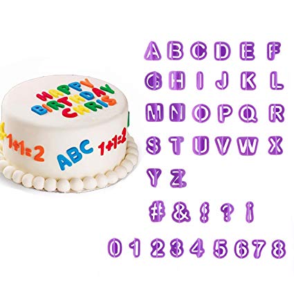 40pcs Alphabet Number Letter Cutter Mould Decorating Set
