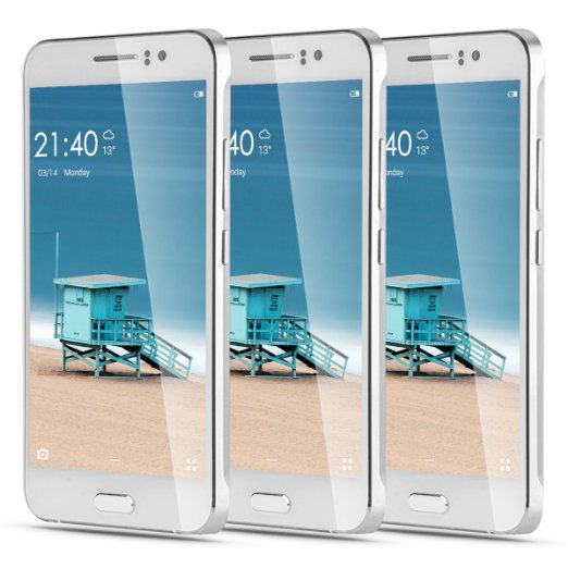 LXLG Unlocked Smartphones 5.0" Android 5.1 MTK6580 Quad Core ROM 4GB 5.0MP Camera Dual SIM Dual Standby GSM/3G Quadband Cell Phones WIFI Bluetooth White