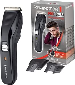 Remington Tondeuse Cheveux [Moteur Pro Puissant] Pro Power (Lames Acier Inoxydable Auto-Affûtées, Secteur/Sans fil-Batterie Lithium-ion, 2 Sabots ajustables 3-42mm) Tondeuse HC5200