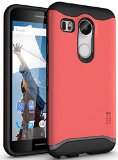 TUDIA Slim-Fit MERGE Dual Layer Protective Case for Nexus 5X With Microphone Cutout 2015 Rose