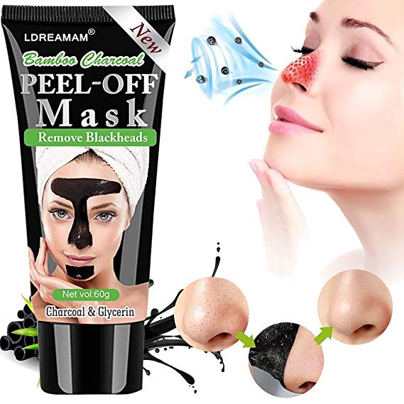 Blackhead Remover Mask,Black Mask, Peel off mask,Deep Cleansing Mask,Purifying Acne Blackhead Mask,Bamboo Charcoal Blackhead Exfoliators Deep Clean Mask Black Mud Pore Removal Strip Mask For Face Nose Acne Treatment