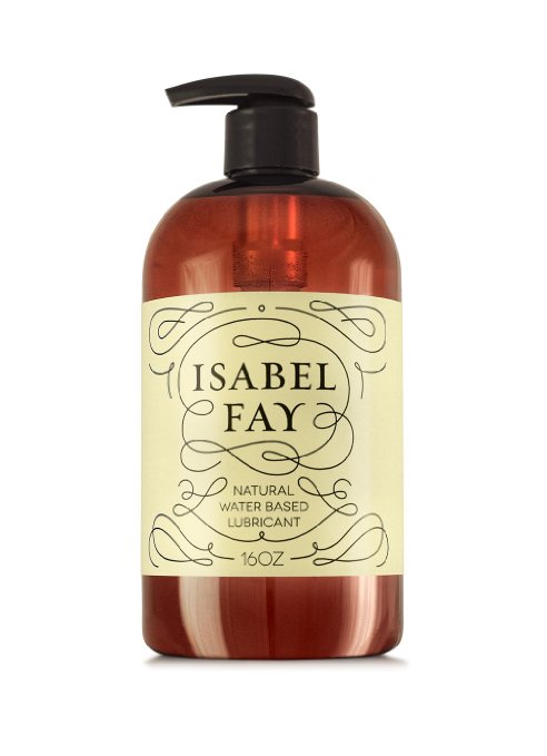 Natural Intimate Personal Lubricant for Sensitive Skin, Isabel Fay - Water Based, Discreet Label - Best Personal Lube for Women and Men - Made in USA - Natural Gel Without Parabens or Glycerin (16 Oz)