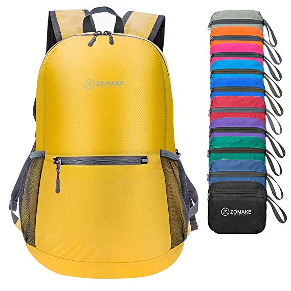 ZOMAKE Ultra Lightweight Foldable Backpack, Unisex Small Rucksack, Water Resistant Hiking Daypack for Travel & Outdoor Sports