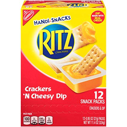 Handi Snacks Ritz Crackers & Cheese, 12 Pack Box, 11.4 Ounce