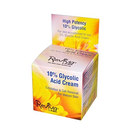 Reviva Labs 10% Glycolic Acid Cream -- 1.5 oz - Pack of 2