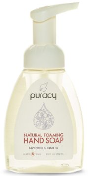 Puracy Natural Foaming Hand Soap - Sulfate-Free - Lavender and Vanilla - The BEST Natural Foam Hand Wash - Plant-Based - Non-Toxic - 85-Ounce Bottle