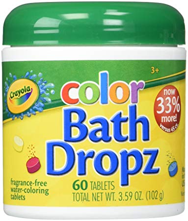 Crayola Color Bath Dropz 60 Tablets 3.59 Ounce Jar