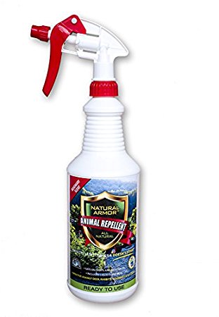 Natural Armor Animal Repellent – Quart - 32 Ounce - Rosemary Scent – Ready To Use - Shake & Go - A Deterrent Spray That Gets Rid Of & Keeps Out Rodents, Animals & Critters