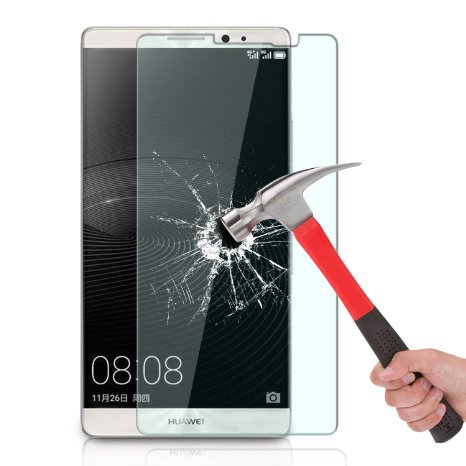 Huawei Mate 8 Screen Protector OMOTON Tempered Glass Screen Protector with 25D Round Edge 9H Hardness Crystal Clear Scratch-Resistant Bubble Free Installation for Huawei Mate 8