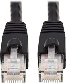 TRIPP LITE Augmented Cat6/Cat6a Snagless 10G Patch Cable RJ45, Black, 14-Feet (N261-014-BK)