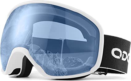 Odoland Snow Ski Goggles S2 Double Lens Anti-Fog OTG Windproof UV400 Eyewear for Men, Women and Youth-Skiing Snowboarding