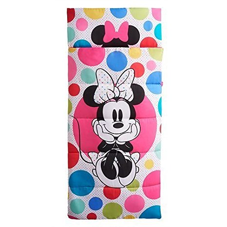 Disney Minnie Mouse Sleeping Bag with Built-in Pillow