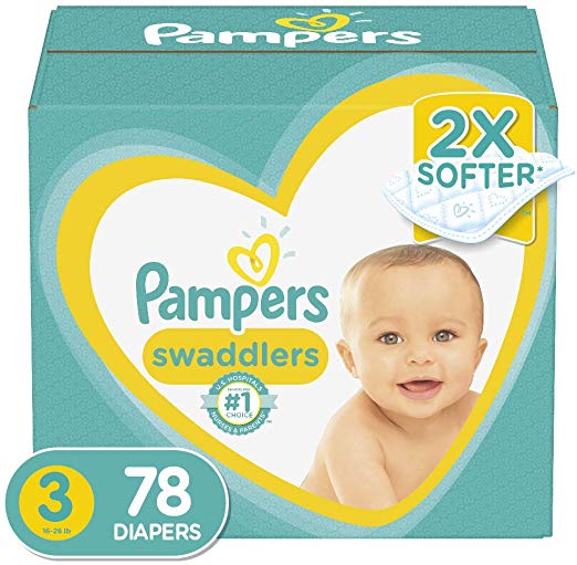 Diapers Size 3, 78 Count - Pampers Swaddlers Disposable Baby Diapers, Super Pack