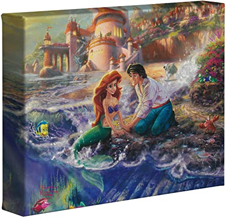 Thomas Kinkade Disney The Little Mermaid 8 x 10 Gallery Wrapped Canvas