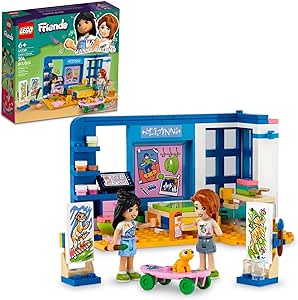 LEGO Friends Liann's Room 41739, Art-Themed Bedroom Playset with Liann & Autumn Mini-Dolls, Collectible Toy for Girls and Boys 6 Plus Years Old