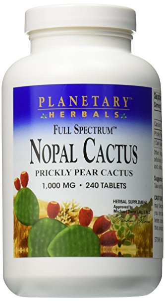 PLANETARY HERBALS Nopal Cactus Full Spectrum Prickly Pear Cactus, 240 Count