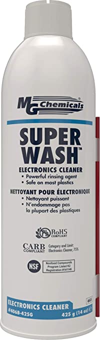 MG Chemicals - 406B-425G 406B Superwash Electronics Cleaner, 425g (14 oz) Aerosol Can