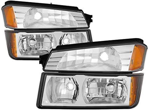 Xtune for Chevy Avalanche with Body Cladding only 2002-2006 OEM headlights With Bumper Light
