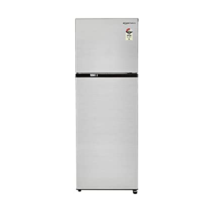 AmazonBasics 305 L 3 star Frost Free Double Door Refrigerator (Silver, Automatic humidity control)