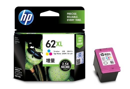 HP 62XL High Yield Tri-color Original Ink Cartridge (C2P07AA)