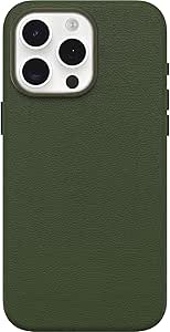 OtterBox iPhone 15 Pro Max Symmetry Series Cactus Leather for MagSafe - CACTUS GROVE (Green), sustainably sourced, snaps to MagSafe, ultra-sleek, raised edges protect camera & screen