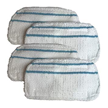 Think Crucial 4 Replacements for Black & Decker Microfiber Mop Pads Fit SMP20 Steam Mops, Washable & Reusable