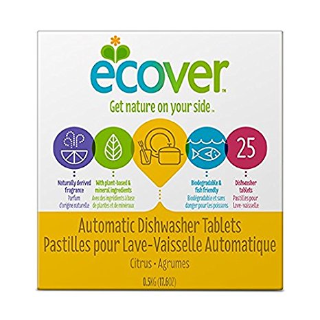 Ecover Automatic Dishwashing Tablets, Citrus, 25 Count (Packaging may Vary)