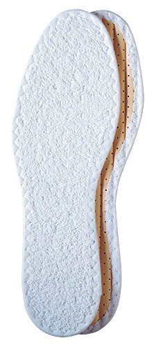 Pedag 196 Washable Summer Pure Cotton Terry Barefoot Insole, White, Men's 11 by Pedag
