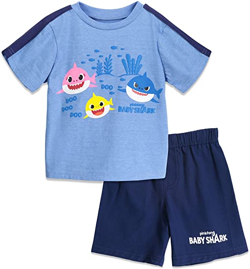 Pinkfong Baby Shark Boys T-Shirt & French Terry Shorts Set