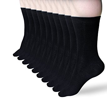 Hippih Men's 10 Pack Heavyweight Cushion Compression Work Crew Socks