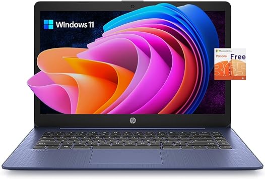 HP Stream 14" HD Ultral Light Laptop, 16GB RAM, 314GB Storage (64GB eMMC 250GB Portable SSD), Intel Quad-Core Processor, HDMI, Upto 11 hrs Long Battery Life, Office 365 1-Year, Win 11 S, Royal Blue